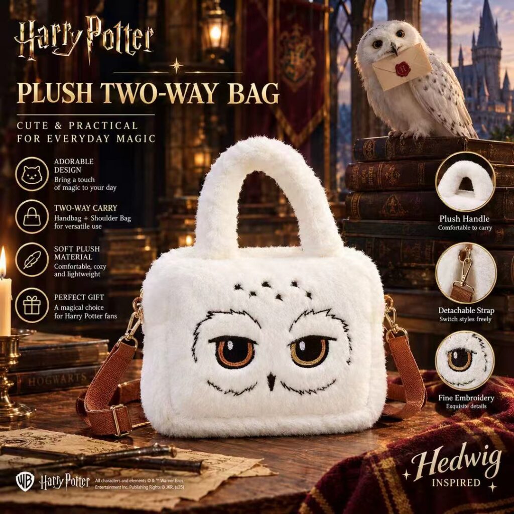 Hedwig-Inspired Plush Two-Way Bag